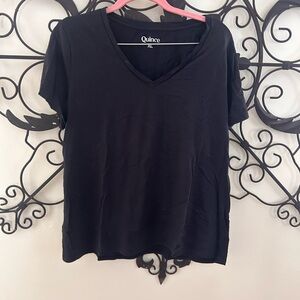 Black V Neck Quince TShirt